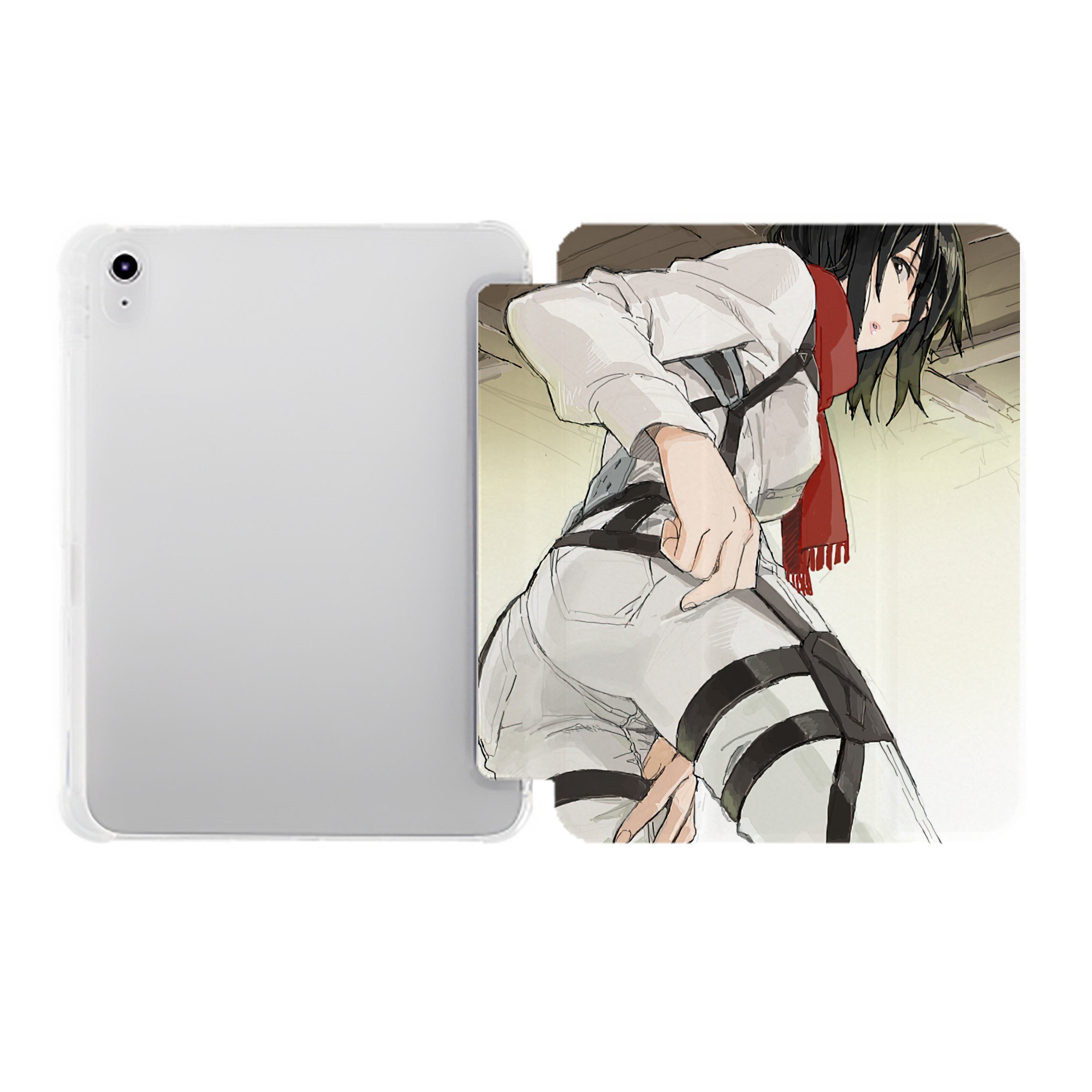 （画像用） 進撃の巨人 Attack on Titan IPad ケース ペン収納付き 三つ折りスタンド PUレザー×シリコン 対応機種9.5/10.5/10.9インチ